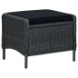 vidaXL Gartensessel Verstellbar mit Fußhocker Poly-Rattan Dunkelgrau vidaXL Gartensessel Verstellbar mit Fußhocker Poly-Rattan Dunkelgrau