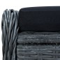 vidaXL Gartensessel Verstellbar mit Fußhocker Poly-Rattan Dunkelgrau vidaXL Gartensessel Verstellbar mit Fußhocker Poly-Rattan Dunkelgrau