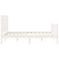 vidaXL Massivholzbett mit Kopfteil Weiß 140x190 cm vidaXL Massivholzbett mit Kopfteil Weiß 140x190 cm