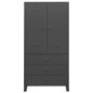 vidaXL Industrial Kleiderschrank Anthrazit 90x50x180 cm Metall vidaXL Industrial Kleiderschrank Anthrazit 90x50x180 cm Metall