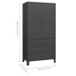 vidaXL Industrial Kleiderschrank Anthrazit 90x50x180 cm Metall vidaXL Industrial Kleiderschrank Anthrazit 90x50x180 cm Metall