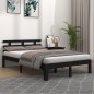 vidaXL Massivholzbett Schwarz 140x200 cm vidaXL Massivholzbett Schwarz 140x200 cm