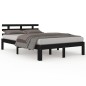 vidaXL Massivholzbett Schwarz 140x200 cm vidaXL Massivholzbett Schwarz 140x200 cm