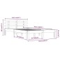 vidaXL Massivholzbett Schwarz 140x200 cm vidaXL Massivholzbett Schwarz 140x200 cm