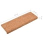 vidaXL Teppich-Treppenstufen 15 Stk. 65x21x4 cm Braun vidaXL Teppich-Treppenstufen 15 Stk. 65x21x4 cm Braun