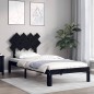 vidaXL Massivholzbett mit Kopfteil Schwarz 90x200 cm vidaXL Massivholzbett mit Kopfteil Schwarz 90x200 cm