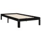 vidaXL Massivholzbett mit Kopfteil Schwarz 90x200 cm vidaXL Massivholzbett mit Kopfteil Schwarz 90x200 cm