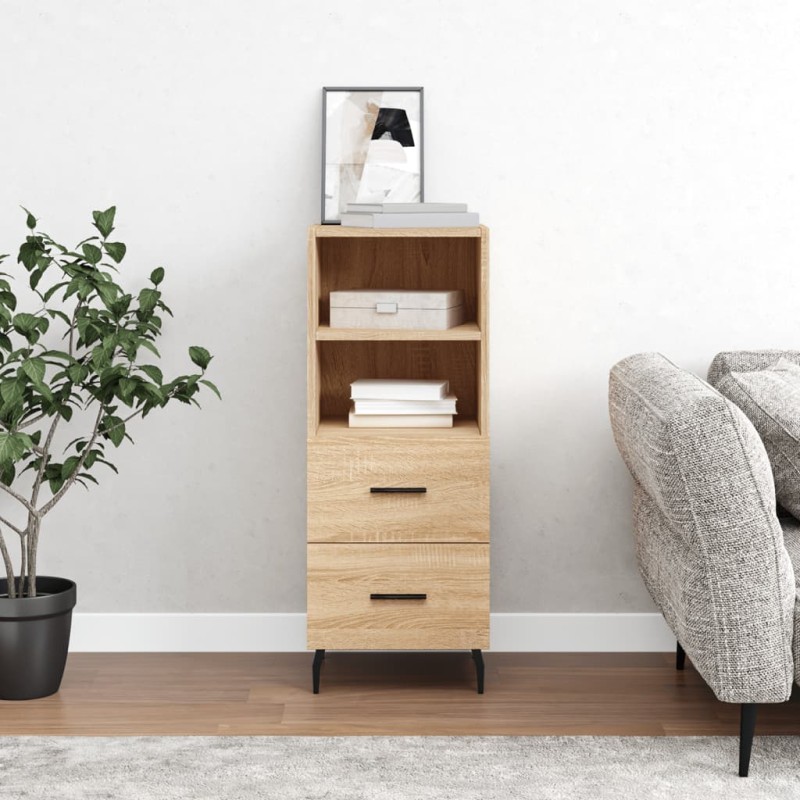vidaXL Sideboard Sonoma-Eiche 34,5x34x90 cm Holzwerkstoff vidaXL Sideboard Sonoma-Eiche 34,5x34x90 cm Holzwerkstoff