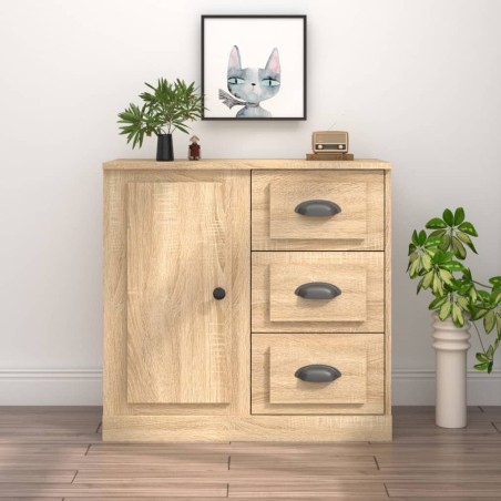 vidaXL Sideboard Sonoma-Eiche 70x35,5x67,5 cm Holzwerkstoff
