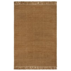 vidaXL Teppich mit Fransen 180x250 cm Jute
