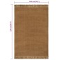 vidaXL Teppich mit Fransen 180x250 cm Jute vidaXL Teppich mit Fransen 180x250 cm Jute