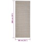 vidaXL Teppich Natur Sisal 80x200 cm Sandfarbe vidaXL Teppich Natur Sisal 80x200 cm Sandfarbe