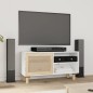 vidaXL TV-Schrank Weiß 80x30x40 cm Massivholz Kiefer und Natur-Rattan vidaXL TV-Schrank Weiß 80x30x40 cm Massivholz Kiefer und Natur-Rattan