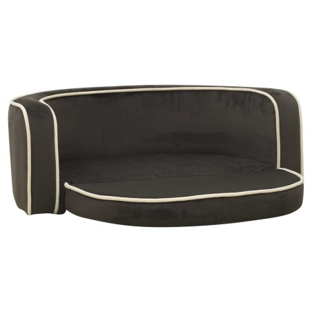 vidaXL Hundesofa Klappbar Dunkelgrau 73x67x26 cm Plüsch Kissen