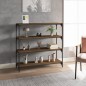 vidaXL Bücherregal Braun Eichen-Optik 100x33x100cm Holzwerkstoff Stahl vidaXL Bücherregal Braun Eichen-Optik 100x33x100cm Holzwerkstoff Stahl