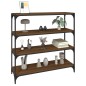 vidaXL Bücherregal Braun Eichen-Optik 100x33x100cm Holzwerkstoff Stahl vidaXL Bücherregal Braun Eichen-Optik 100x33x100cm Holzwerkstoff Stahl