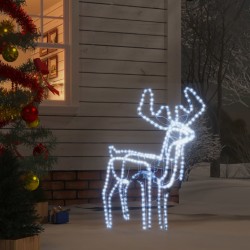 vidaXL LED-Silhouette Rentier mit bewegendem Kopf Kaltweiß 76x42x87 cm