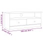 vidaXL TV-Schrank mit Schubladen ALTA Weiß 100x35x41 cm Kiefernholz vidaXL TV-Schrank mit Schubladen ALTA Weiß 100x35x41 cm Kiefernholz