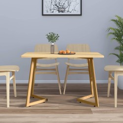 vidaXL Esstisch Hellbraun 120x60x74 cm MDF und Eisen