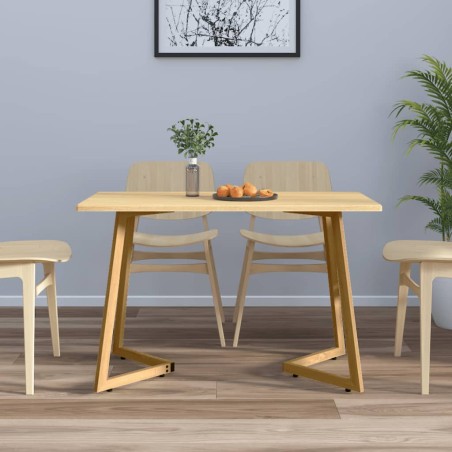 vidaXL Esstisch Hellbraun 120x60x74 cm MDF und Eisen