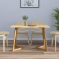 vidaXL Esstisch Hellbraun 120x60x74 cm MDF und Eisen vidaXL Esstisch Hellbraun 120x60x74 cm MDF und Eisen