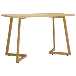 vidaXL Esstisch Hellbraun 120x60x74 cm MDF und Eisen