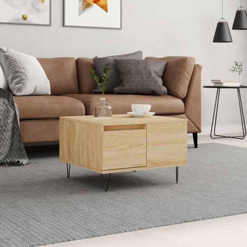 vidaXL Couchtisch Sonoma-Eiche 55x55x36,5 cm Holzwerkstoff vidaXL Couchtisch Sonoma-Eiche 55x55x36,5 cm Holzwerkstoff