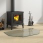 vidaXL Kaminofen Glasplatte Sechseck 80x50 cm vidaXL Kaminofen Glasplatte Sechseck 80x50 cm