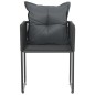 Gartenstühle 6 Stk. mit Kissen Poly Rattan Schwarz Gartenstühle 6 Stk. mit Kissen Poly Rattan Schwarz