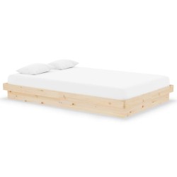 vidaXL Massivholzbett 120x190 cm
