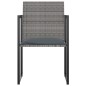 5-tlg. Garten-Essgruppe mit Kissen Poly Rattan Grau 5-tlg. Garten-Essgruppe mit Kissen Poly Rattan Grau