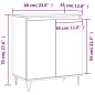 vidaXL Sideboard Räuchereiche 60x35x70 cm Holzwerkstoff vidaXL Sideboard Räuchereiche 60x35x70 cm Holzwerkstoff