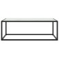 vidaXL Couchtisch Schwarz mit Weißem Glas in Marmor-Optik 100x50x35 cm vidaXL Couchtisch Schwarz mit Weißem Glas in Marmor-Optik 100x50x35 cm