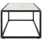 vidaXL Couchtisch Schwarz mit Weißem Glas in Marmor-Optik 100x50x35 cm vidaXL Couchtisch Schwarz mit Weißem Glas in Marmor-Optik 100x50x35 cm