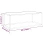 vidaXL Couchtisch Schwarz mit Weißem Glas in Marmor-Optik 100x50x35 cm vidaXL Couchtisch Schwarz mit Weißem Glas in Marmor-Optik 100x50x35 cm