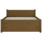 vidaXL Massivholzbett Honigbraun 75x190 cm vidaXL Massivholzbett Honigbraun 75x190 cm