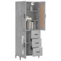 vidaXL Highboard Betongrau 69,5x34x180 cm Holzwerkstoff vidaXL Highboard Betongrau 69,5x34x180 cm Holzwerkstoff