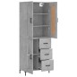 vidaXL Highboard Betongrau 69,5x34x180 cm Holzwerkstoff vidaXL Highboard Betongrau 69,5x34x180 cm Holzwerkstoff