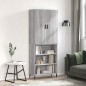 vidaXL Highboard Grau Sonoma 69,5x34x180 cm Holzwerkstoff vidaXL Highboard Grau Sonoma 69,5x34x180 cm Holzwerkstoff
