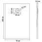 vidaXL Duschwanne SMC Weiß 100×70 cm vidaXL Duschwanne SMC Weiß 100×70 cm