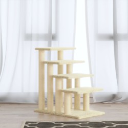 vidaXL Kratzbaum mit Sisal-Kratzsäulen Creme 63 cm
