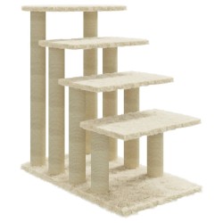 vidaXL Kratzbaum mit Sisal-Kratzsäulen Creme 63 cm