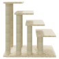 vidaXL Kratzbaum mit Sisal-Kratzsäulen Creme 63 cm