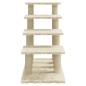 vidaXL Kratzbaum mit Sisal-Kratzsäulen Creme 63 cm