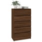 vidaXL Schubladenschrank Braun Eichen-Optik 60x36x103 cm Holzwerkstoff vidaXL Schubladenschrank Braun Eichen-Optik 60x36x103 cm Holzwerkstoff