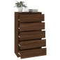 vidaXL Schubladenschrank Braun Eichen-Optik 60x36x103 cm Holzwerkstoff vidaXL Schubladenschrank Braun Eichen-Optik 60x36x103 cm Holzwerkstoff