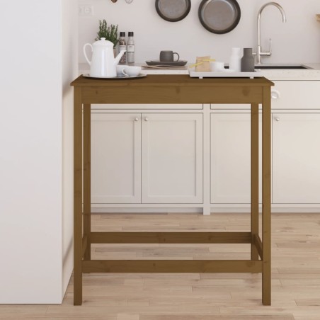 vidaXL Bartisch Honigbraun 100x50x110 cm Massivholz Kiefer