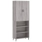 vidaXL Highboard Grau Sonoma 69,5x34x180 cm Holzwerkstoff vidaXL Highboard Grau Sonoma 69,5x34x180 cm Holzwerkstoff