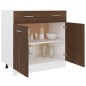 vidaXL Unterschrank mit Schublade Braun Eiche-Optik 80x46x81,5 cm vidaXL Unterschrank mit Schublade Braun Eiche-Optik 80x46x81,5 cm