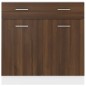 vidaXL Unterschrank mit Schublade Braun Eiche-Optik 80x46x81,5 cm vidaXL Unterschrank mit Schublade Braun Eiche-Optik 80x46x81,5 cm